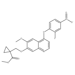 Methyl 1-((4-(2-fluoro-4-nitrophenoxy)-6-methoxyquinolin-7-yloxy)methyl)cyclopropanecarboxylate结构式