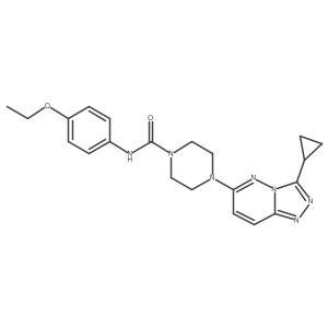 4-{3-cyclopropyl-[1,2,4]triazolo[4,3-b]pyridazin-6-yl}-N-(4-ethoxyphenyl)piperazine-1-carboxamide结构式