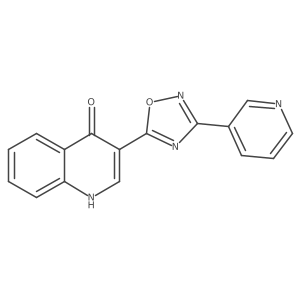 3-(3-(pyridin-3-yl)-1,2,4-oxadiazol-5-yl)quinolin-4(1H)-one结构式