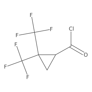 2,2-Bis(trifluoromethyl)cyclopropanecarbonyl chloride结构式