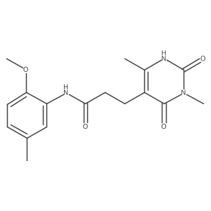 3-(3,6-dimethyl-2,4-dioxo-1,2,3,4-tetrahydropyrimidin-5-yl)-N-(2-methoxy-5-methylphenyl)propanamide Structure