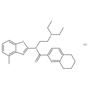 N-[2-(Diethylamino)ethyl]-N-(4-methyl-1,3-benzothiazol-2-YL)-5,6,7,8-tetrahydronaphthalene-2-carboxamide hydrochloride Structure