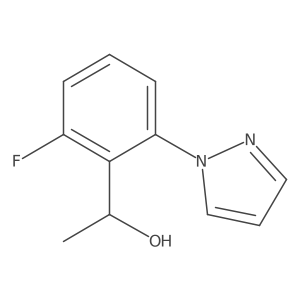 1-[2-fluoro-6-(1H-pyrazol-1-yl)phenyl]ethan-1-ol Structure