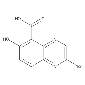 2-Bromo-6-hydroxy-5-quinoxalinecarboxylic acid结构式
