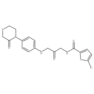 5-Chloro-N-[2-oxo-3-[4-(3-oxomorpholin-4-yl)anilino]propyl]thiophene-2-carboxamide结构式