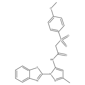 N-(1-(benzo[d]thiazol-2-yl)-3-methyl-1H-pyrazol-5-yl)-2-((4-methoxyphenyl)sulfonyl)acetamide Structure