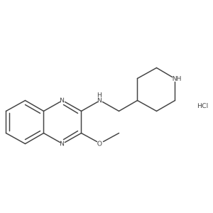 3-methoxy-N-(piperidin-4-ylmethyl)quinoxalin-2-amine hydrochloride结构式
