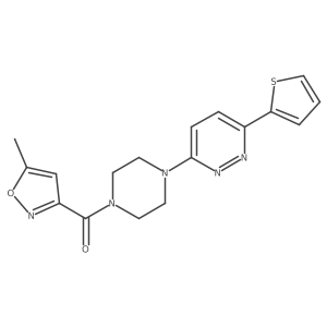 (5-Methylisoxazol-3-yl)(4-(6-(thiophen-2-yl)pyridazin-3-yl)piperazin-1-yl)methanone Structure