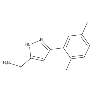 [3-(2,5-dimethylphenyl)-1H-pyrazol-5-yl]methanamine结构式