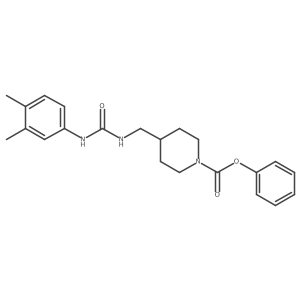Phenyl 4-((3-(3,4-dimethylphenyl)ureido)methyl)piperidine-1-carboxylate Structure