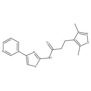 3-(3,5-dimethylisoxazol-4-yl)-N-(4-(pyridin-3-yl)thiazol-2-yl)propanamide Structure