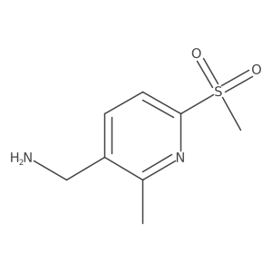 2-Methyl-6-(methylsulfonyl)-3-pyridinemethanamine Structure