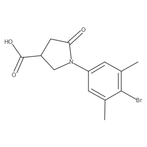 1-(4-Bromo-3,5-dimethylphenyl)-5-oxo-3-pyrrolidinecarboxylic acid Structure