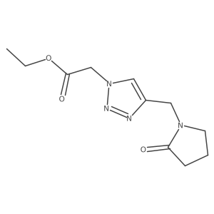 Ethyl 4-[(2-oxo-1-pyrrolidinyl)methyl]-1H-1,2,3-triazole-1-acetate Structure