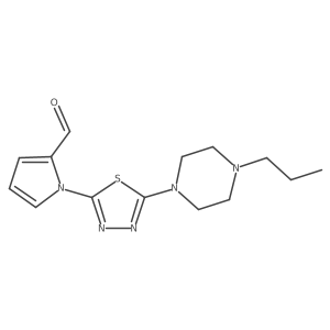 1-[5-(4-Propylpiperazin-1-yl)-1,3,4-thiadiazol-2-yl]-1H-pyrrole-2-carbaldehyde结构式