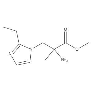 methyl 2-amino-3-(2-ethyl-1H-imidazol-1-yl)-2-methylpropanoate结构式