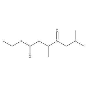 Butanoic acid, 3-[(2-methylpropyl)sulfinyl]-, ethyl ester结构式