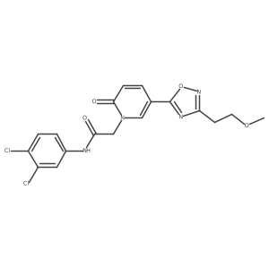 N-(3,4-dichlorophenyl)-2-(5-(3-(2-methoxyethyl)-1,2,4-oxadiazol-5-yl)-2-oxopyridin-1(2H)-yl)acetamide结构式