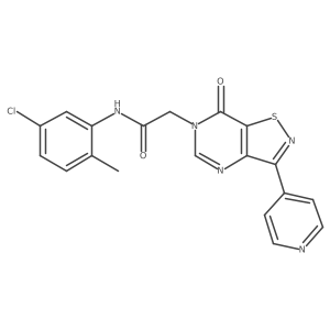 N-(5-chloro-2-methylphenyl)-2-(7-oxo-3-(pyridin-4-yl)isothiazolo[4,5-d]pyrimidin-6(7H)-yl)acetamide结构式