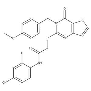 N-(4-chloro-2-fluorophenyl)-2-{[3-(4-methoxybenzyl)-4-oxo-3,4-dihydrothieno[3,2-d]pyrimidin-2-yl]sulfanyl}acetamide Structure