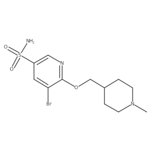 5-Bromo-6-[(1-methylpiperidin-4-yl)methoxy]pyridine-3-sulfonamide Structure