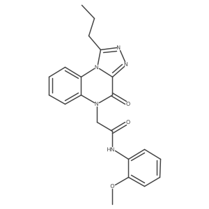 N-(2-methoxyphenyl)-2-(4-oxo-1-propyl[1,2,4]triazolo[4,3-a]quinoxalin-5(4H)-yl)acetamide结构式