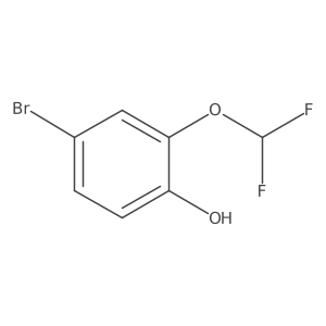 4-Bromo-2-(difluoromethoxy)phenol结构式