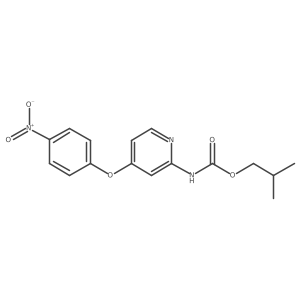 N-[4-(4-nitrophenoxy)-2-pyridinyl]carbamic acid, 2-methylpropyl ester Structure