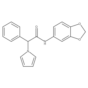 N-(1,3-Benzodioxol-5-yl)-2-phenyl-2-pyrrol-1-ylacetamide结构式