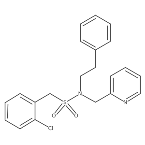 1-(2-chlorophenyl)-N-phenethyl-N-(pyridin-2-ylmethyl)methanesulfonamide Structure