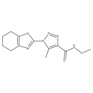 N-methoxy-5-methyl-1-(4,5,6,7-tetrahydrobenzo[d]thiazol-2-yl)-1H-1,2,3-triazole-4-carboxamide Structure