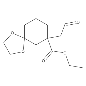 7-(2-Oxo-ethyl)-1,4-dioxa-spiro[4.5]decane-7-carboxylic acid ethyl ester Structure