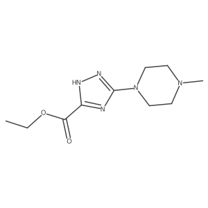 Ethyl 5-(4-methyl-1-piperazinyl)-1H-1,2,4-triazole-3-carboxylate结构式