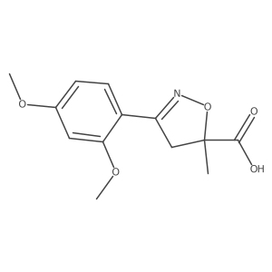 3-(2,4-Dimethoxyphenyl)-5-methyl-4,5-dihydroisoxazole-5-carboxylic acid Structure