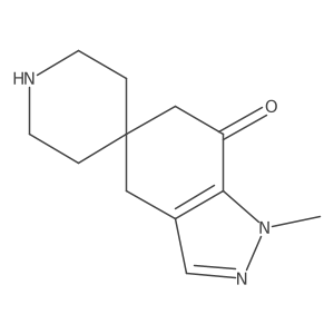 1-methyl-4,6-dihydrospiro[indazole-5,4'-piperidin]-7(1H)-one结构式