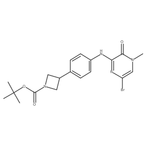 tert-Butyl 3-(4-(6-Bromo-4-methyl-3-oxo-3,4-dihydropyrazin-2-ylamino)phenyl)azetidine-1-carboxylate结构式