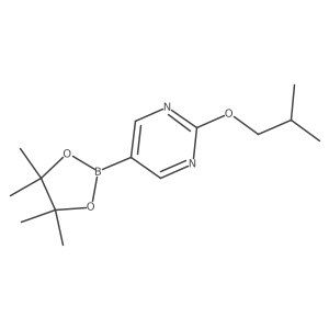 2-Isobutoxy-5-(4,4,5,5-tetramethyl-1,3,2-dioxaborolan-2-yl)pyrimidine结构式