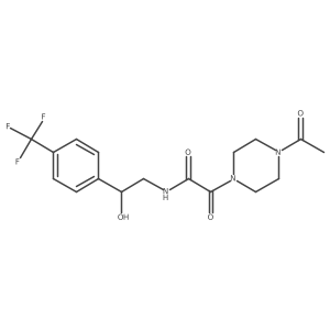 2-(4-acetylpiperazin-1-yl)-N-(2-hydroxy-2-(4-(trifluoromethyl)phenyl)ethyl)-2-oxoacetamide Structure