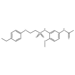 N-(3-(2-(4-ethylphenoxy)ethylsulfonamido)-4-methoxyphenyl)acetamide结构式