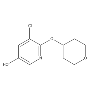 5-Chloro-6-((tetrahydro-2H-pyran-4-YL)oxy)pyridin-3-OL Structure
