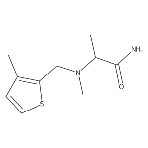 2-(Methyl((3-methylthiophen-2-yl)methyl)amino)propanamide结构式