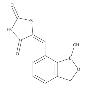 5-[(1,3-Dihydro-1-hydroxy-2,1-benzoxaborol-7-yl)methylene]-2,4-thiazolidinedione结构式