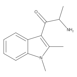 2-amino-1-(1,2-dimethyl-1H-indol-3-yl)propan-1-one结构式