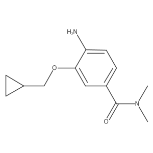 4-amino-3-(cyclopropylmethoxy)-N,N-dimethylbenzamide结构式