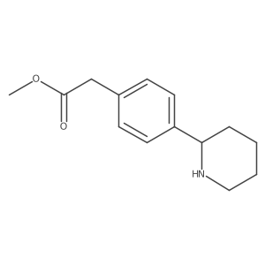 4-(2-Piperidinyl)benzeneacetic acid methyl ester结构式