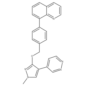 8-(4-(((1-Methyl-4-(pyridazin-4-yl)-1H-pyrazol-3-yl)oxy)methyl)phenyl)quinoline结构式