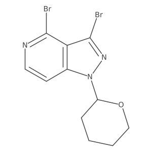 3,4-Dibromo-1-(tetrahydro-2H-pyran-2-yl)-1H-pyrazolo[4,3-c]pyridine Structure