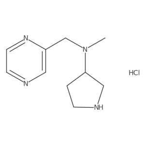 (S)-N-methyl-N-(pyrazin-2-ylmethyl)pyrrolidin-3-amine hydrochloride结构式