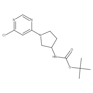 (S)-tert-butyl (1-(6-chloropyrimidin-4-yl)pyrrolidin-3-yl)carbamate结构式