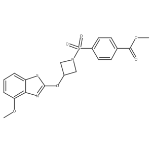 Methyl 4-((3-((4-methoxybenzo[d]thiazol-2-yl)oxy)azetidin-1-yl)sulfonyl)benzoate Structure